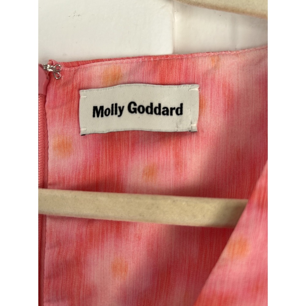 Molly Goddard Abstract Floral Tie Dye Tent Dress Pink Orange Princess Garden 2 - Picture 14 of 16